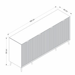 Hanah Home Luxe Consola Arenisca